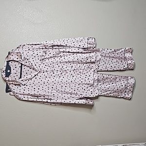 Victoria's Secret Pink Polka Dot Satin Pajama Set